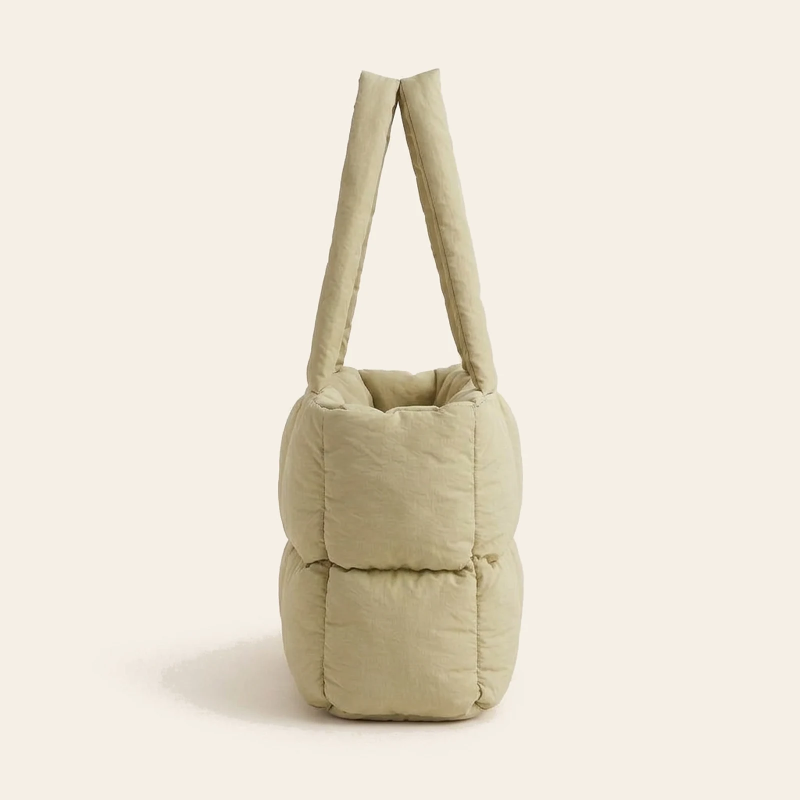 Nuvola Puffer Tote — Khaki, view 3