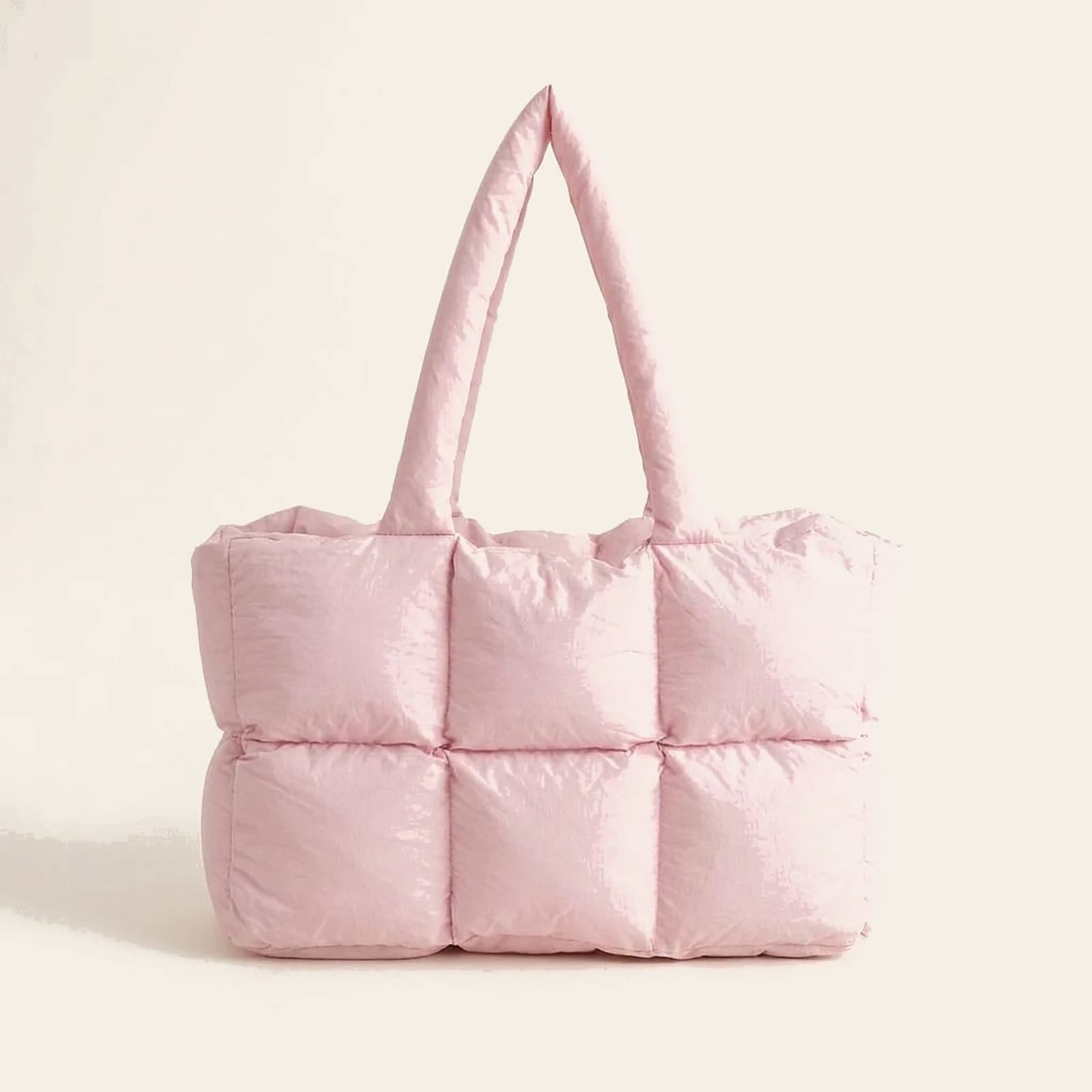 Nuvola Puffer Tote — Pink, view 2