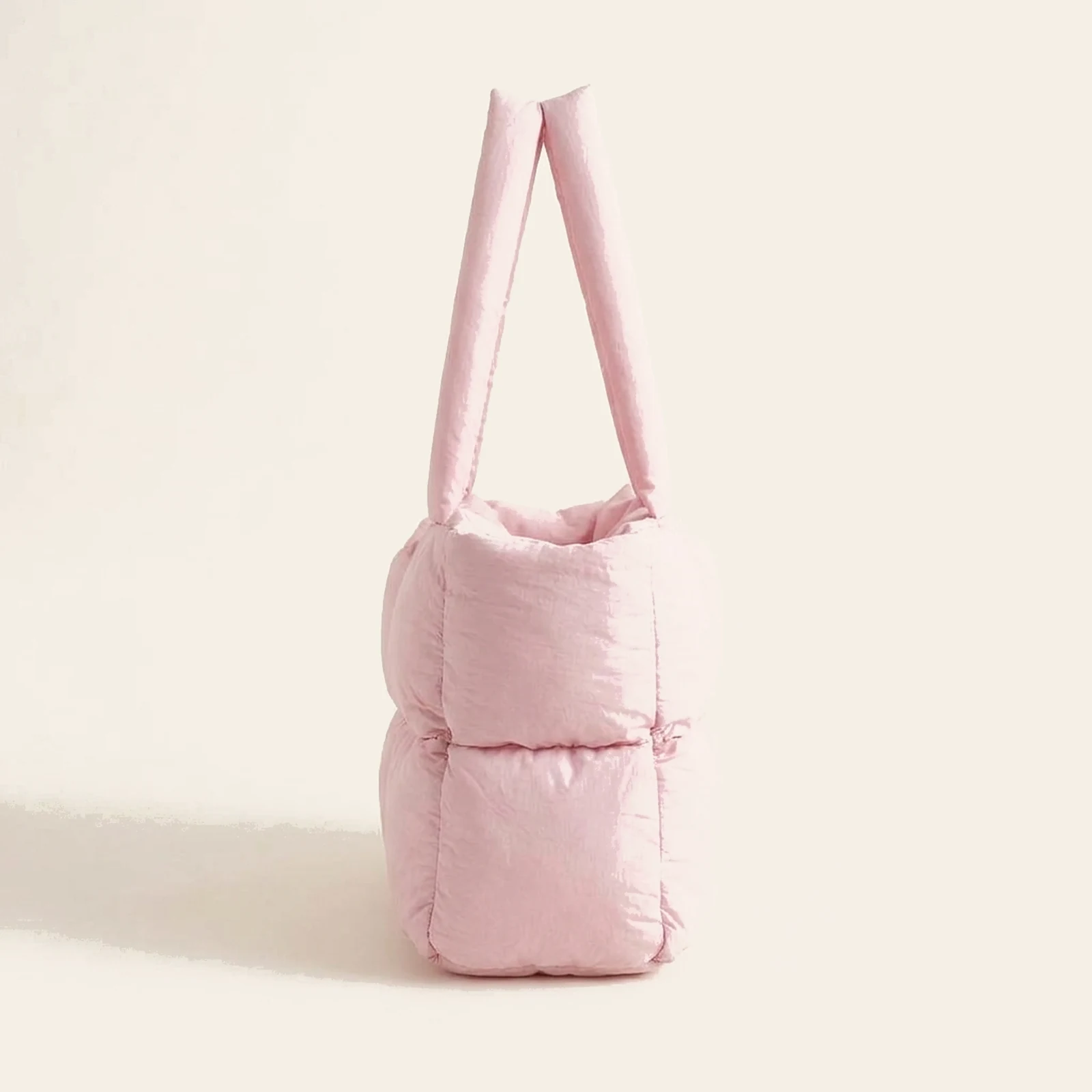 Nuvola Puffer Tote — Pink, view 3