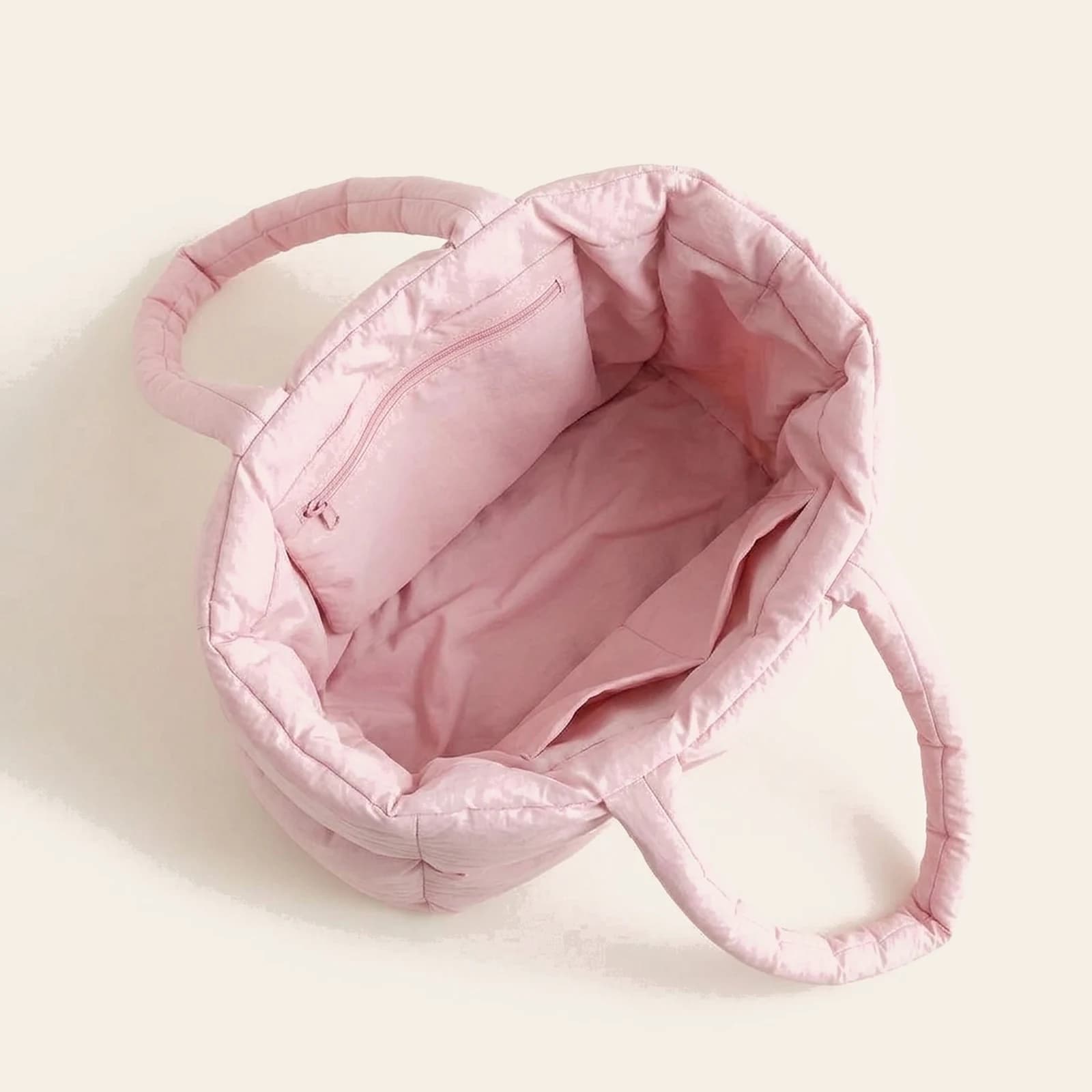 Nuvola Puffer Tote — Pink, view 4