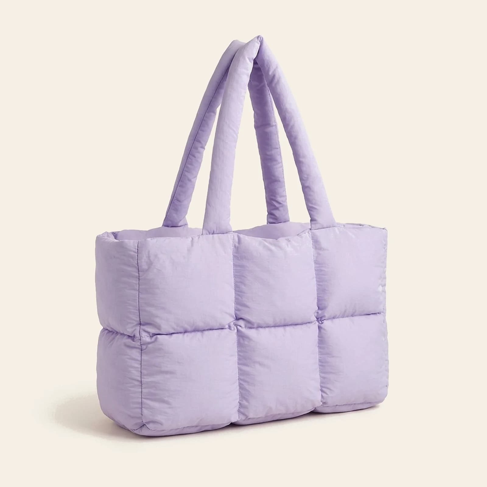 Nuvola Puffer Tote — Purple, view 1