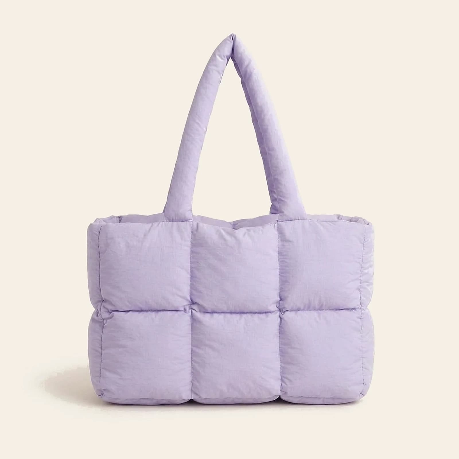 Nuvola Puffer Tote — Purple, view 2