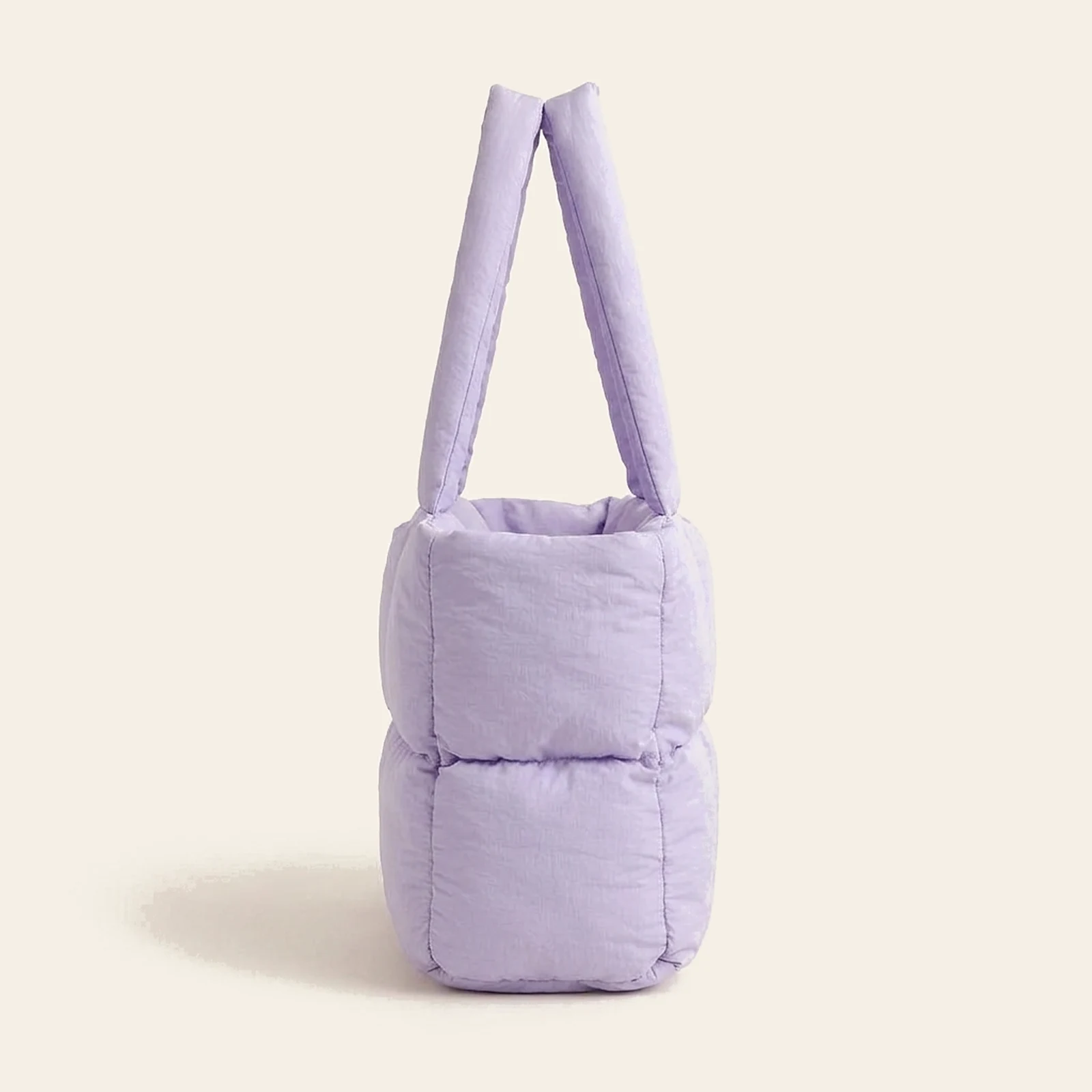 Nuvola Puffer Tote — Purple, view 3
