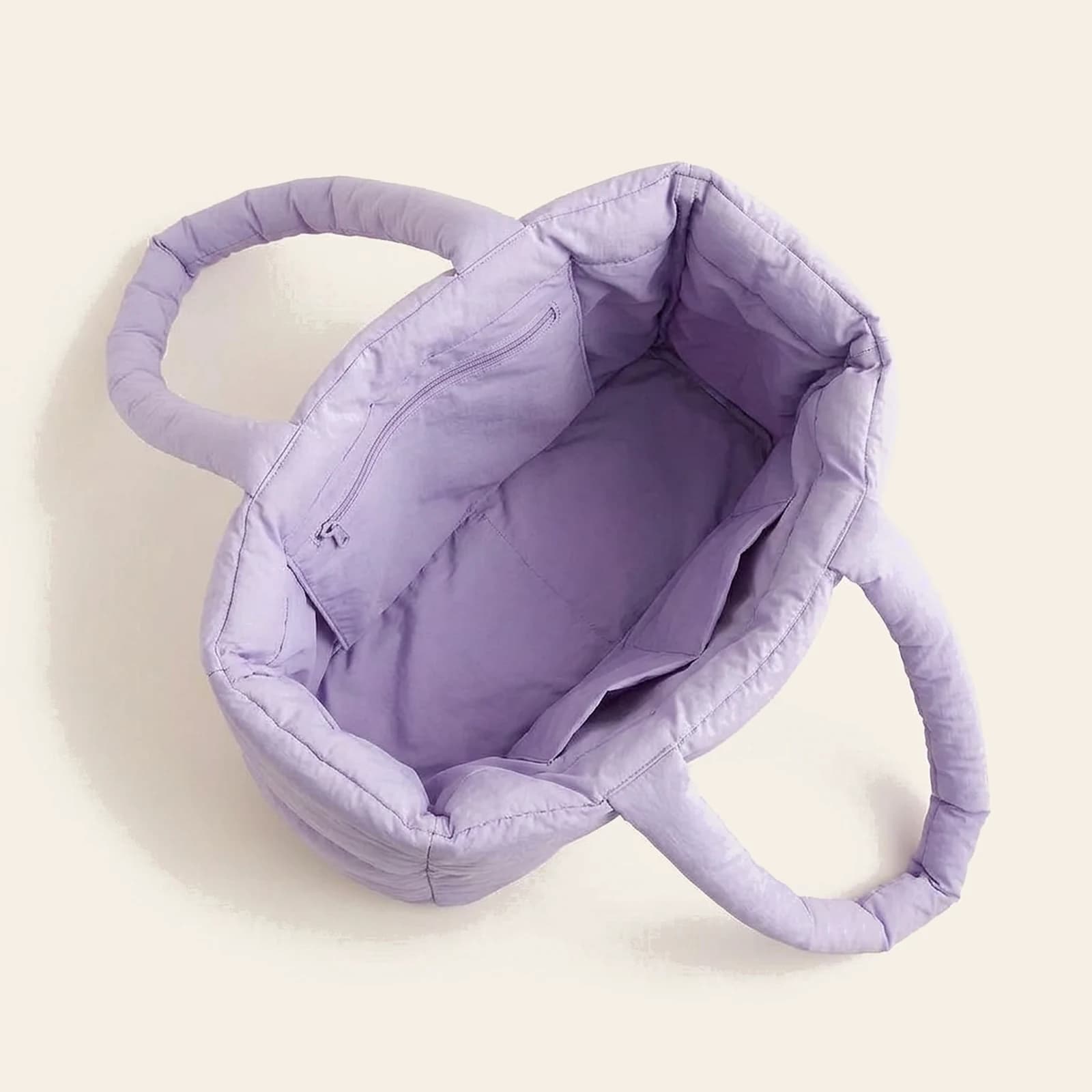 Nuvola Puffer Tote — Purple, view 4