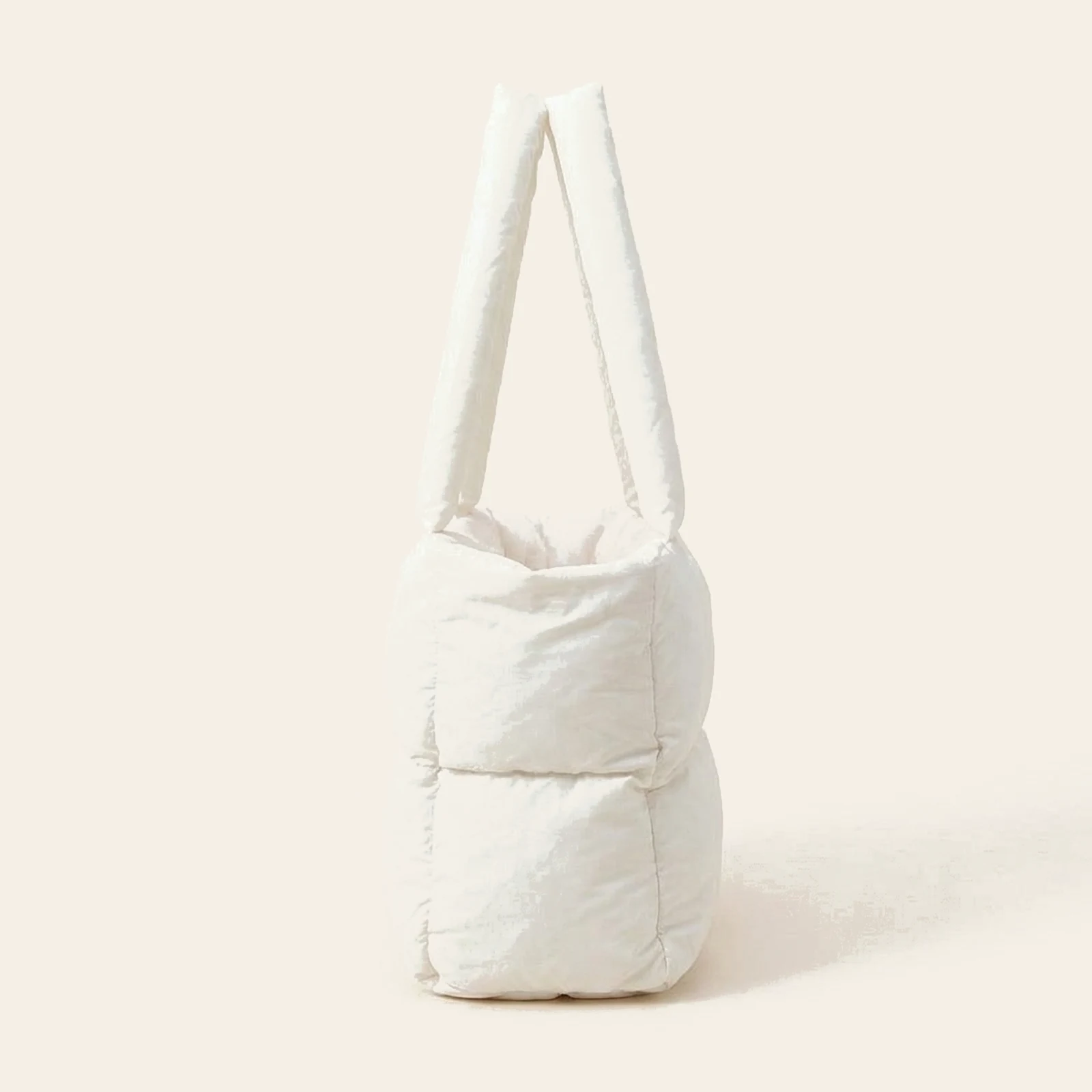 Nuvola Puffer Tote — White, view 3