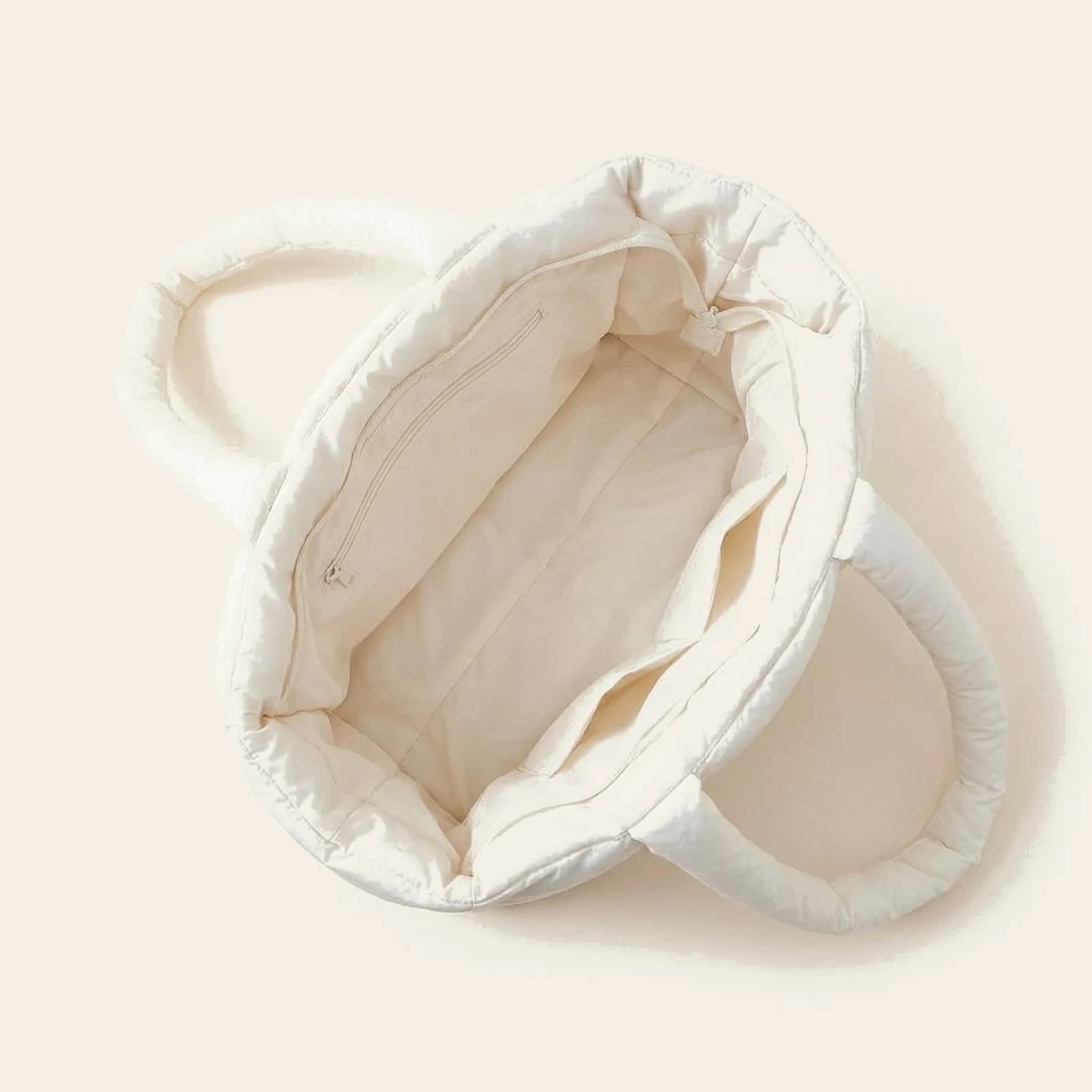 Nuvola Puffer Tote — White, view 4