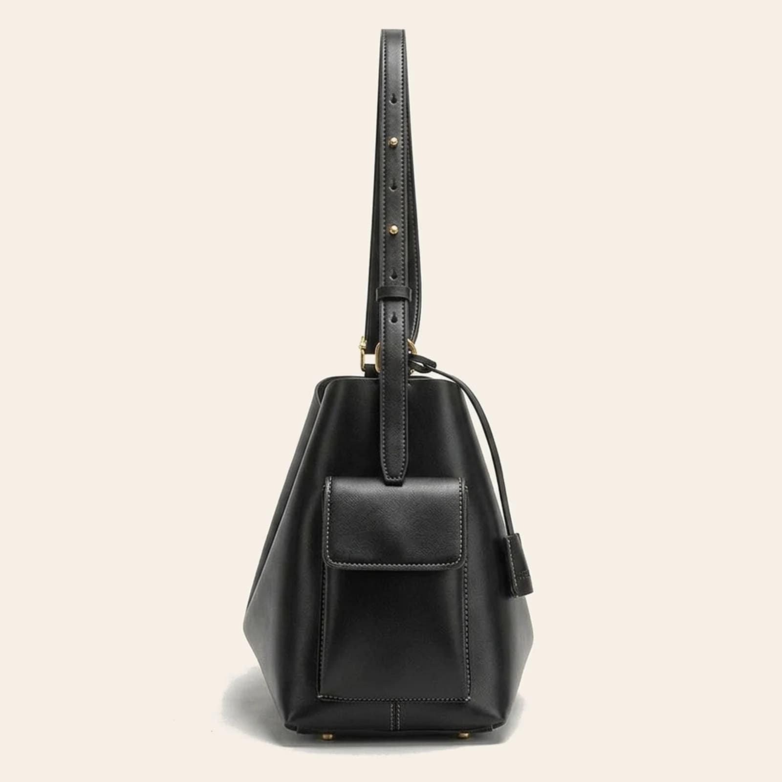 Positano Shoulder Bag — Black, view 3