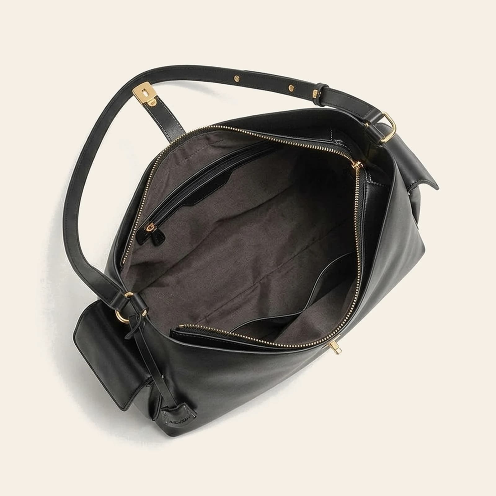 Positano Shoulder Bag — Black, view 4