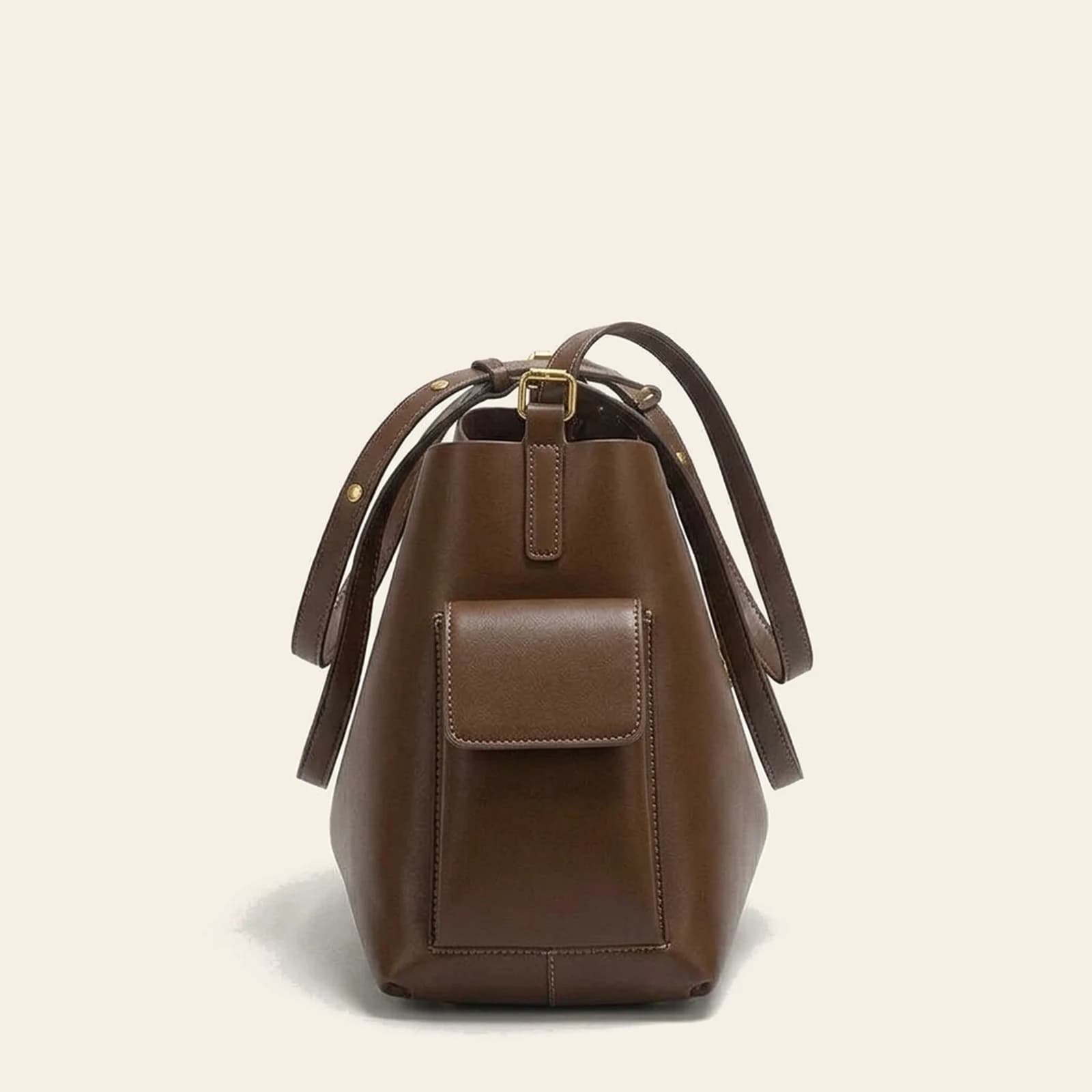 Positano Shoulder Bag — Chocolate, view 3