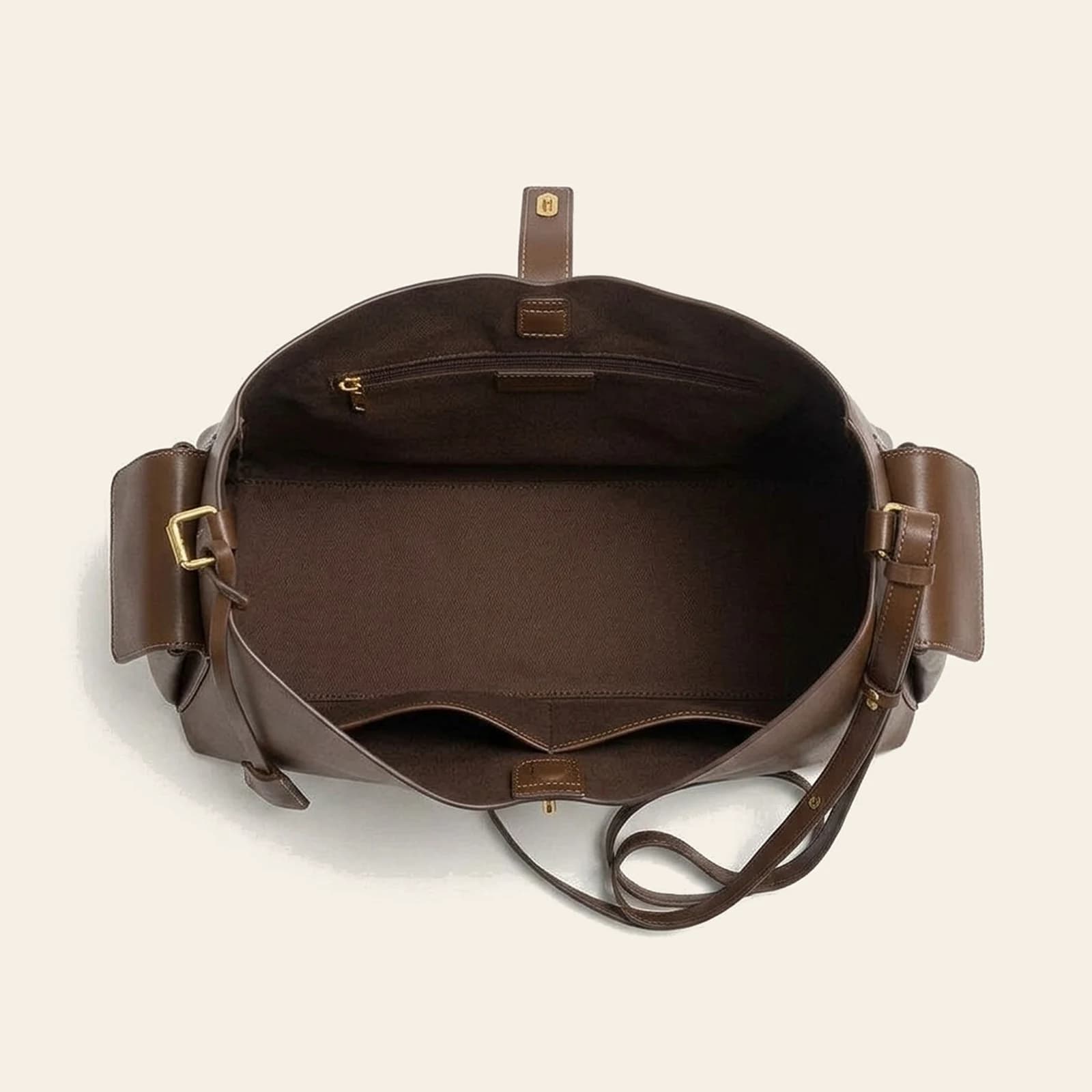 Positano Shoulder Bag — Chocolate, view 4