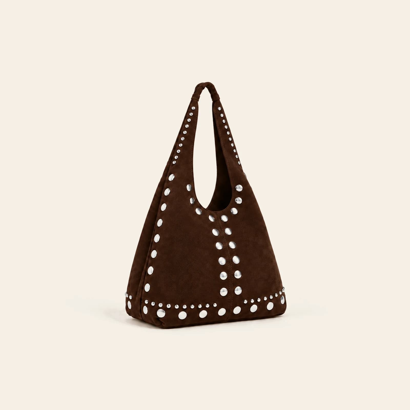 Roma Studded Hobo — Brown, view 1