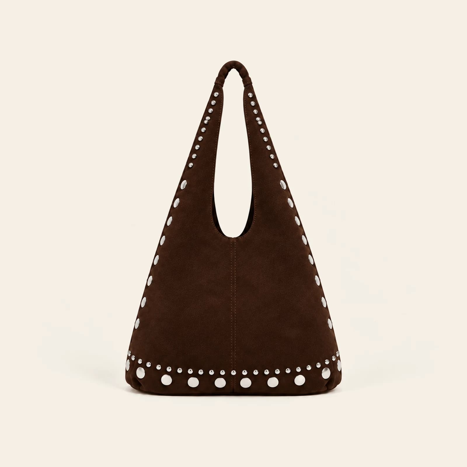 Roma Studded Hobo — Brown, view 2