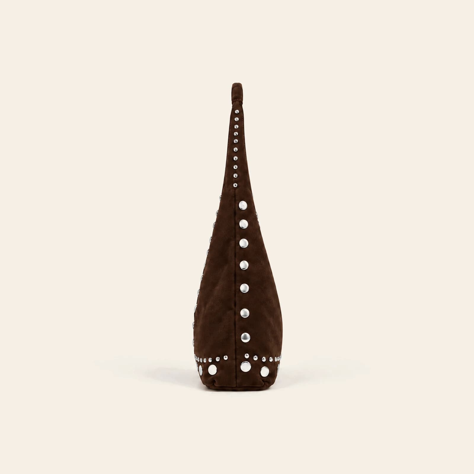 Roma Studded Hobo — Brown, view 3