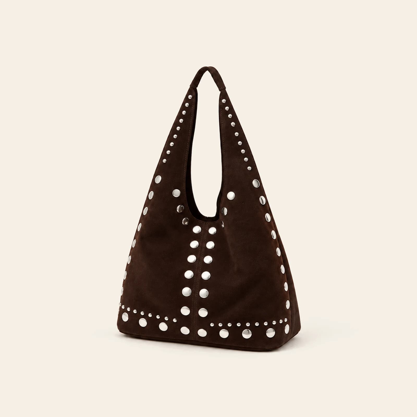 Roma Studded Hobo — Coffee, view 1