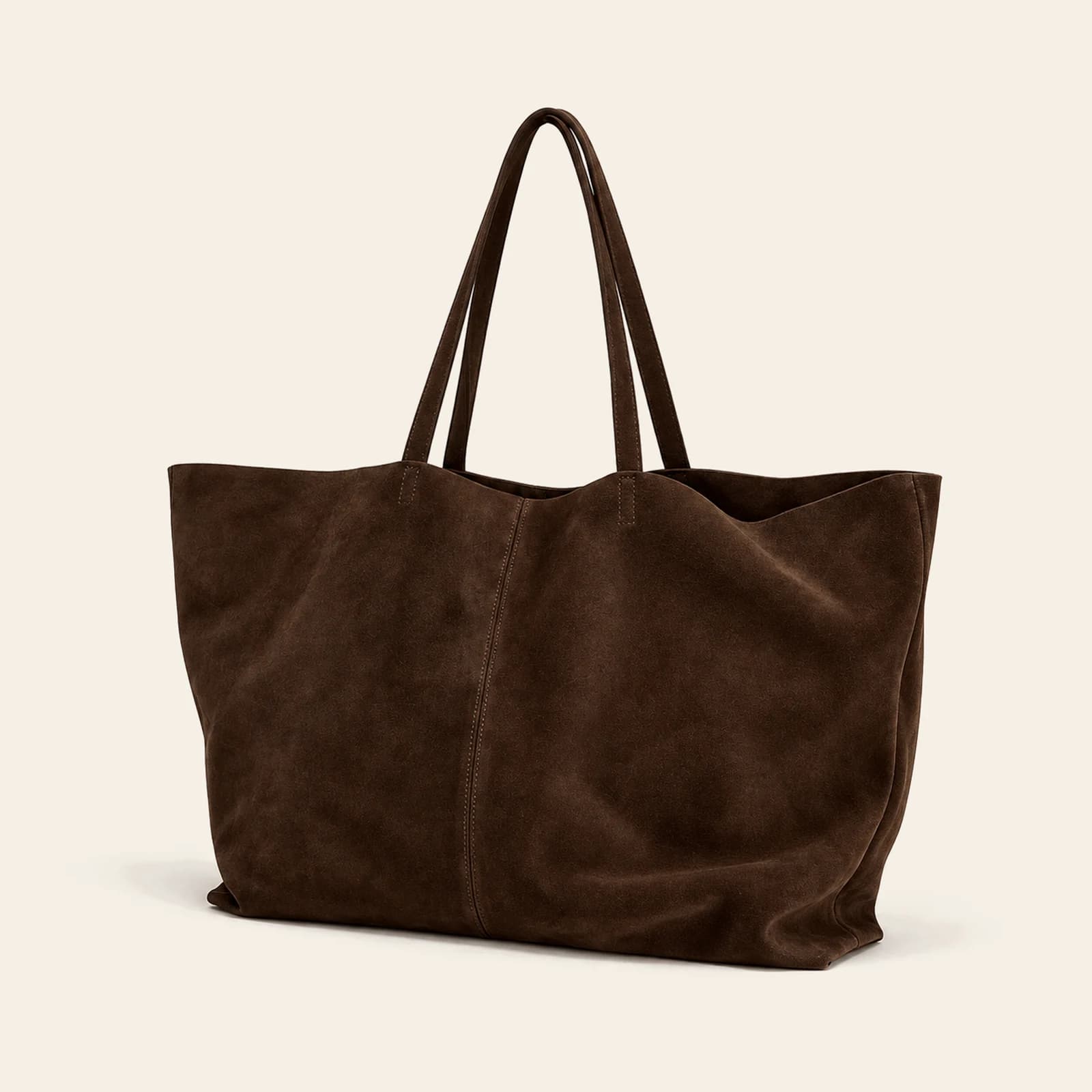 Sorrento Suede Tote — Coffee, view 1