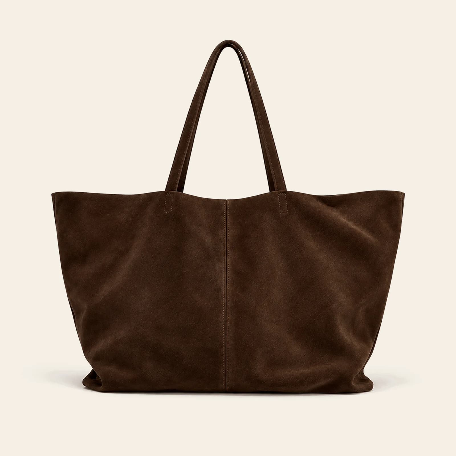 Sorrento Suede Tote — Coffee, view 2