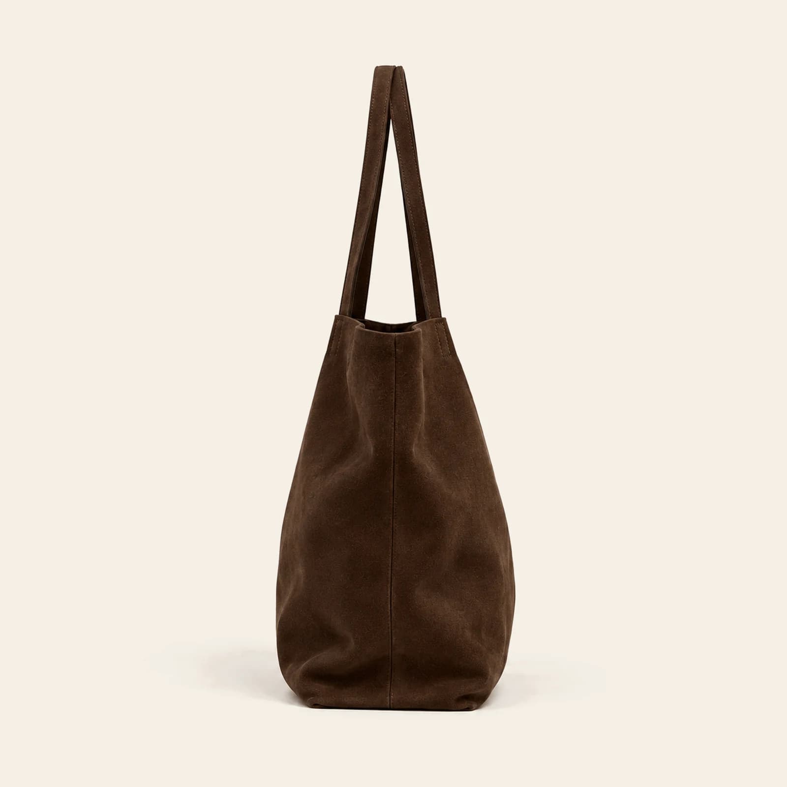 Sorrento Suede Tote — Coffee, view 3