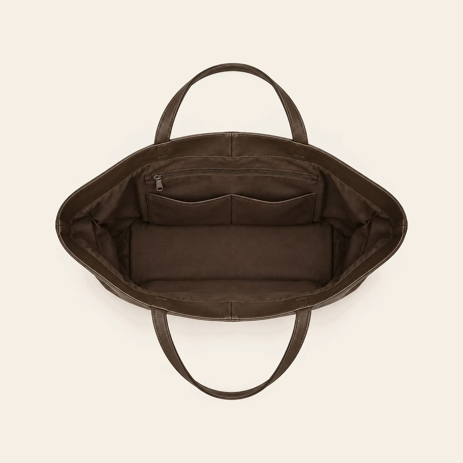 Sorrento Suede Tote — Smooth Coffee, view 4