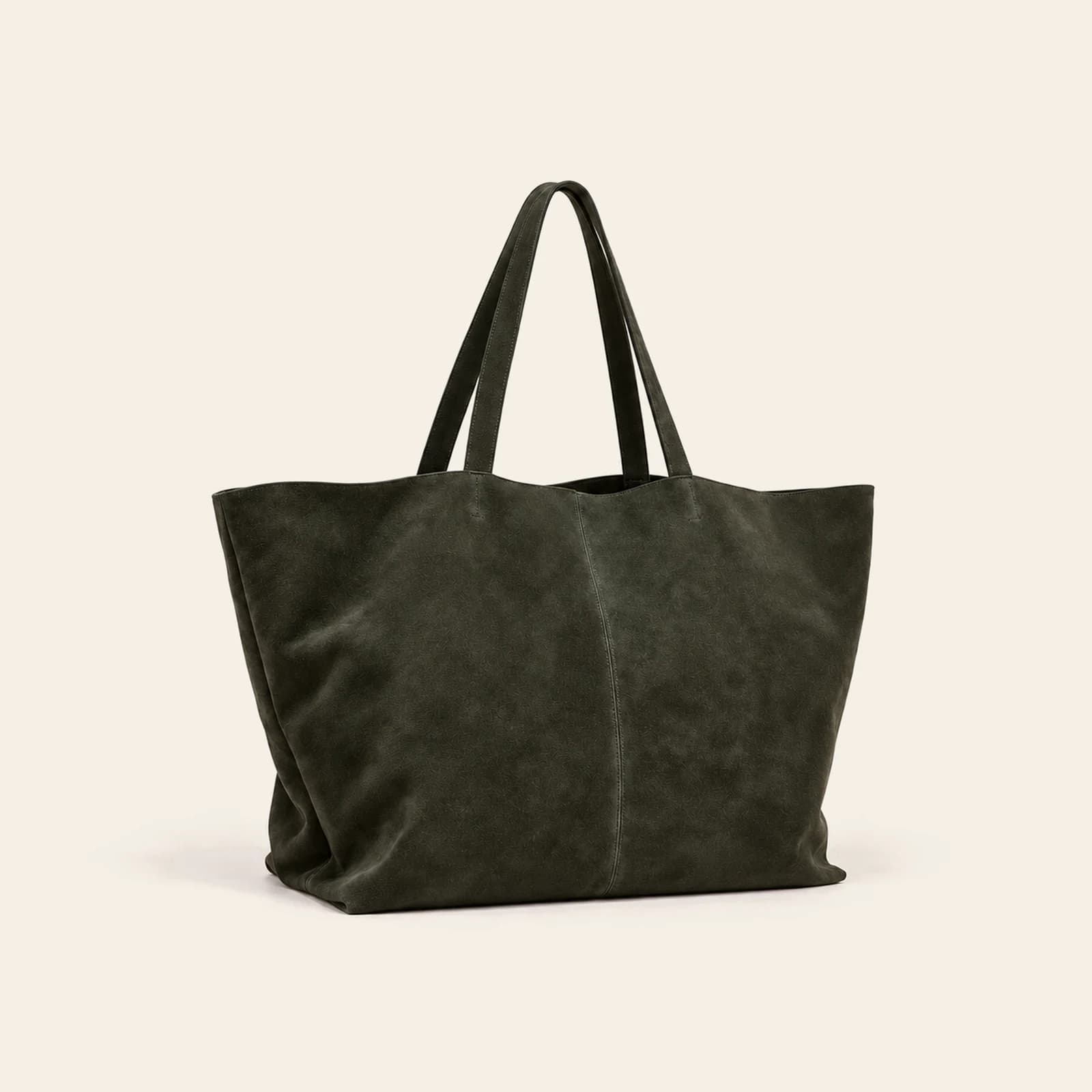 Sorrento Suede Tote — Dark Blue Gray, view 1