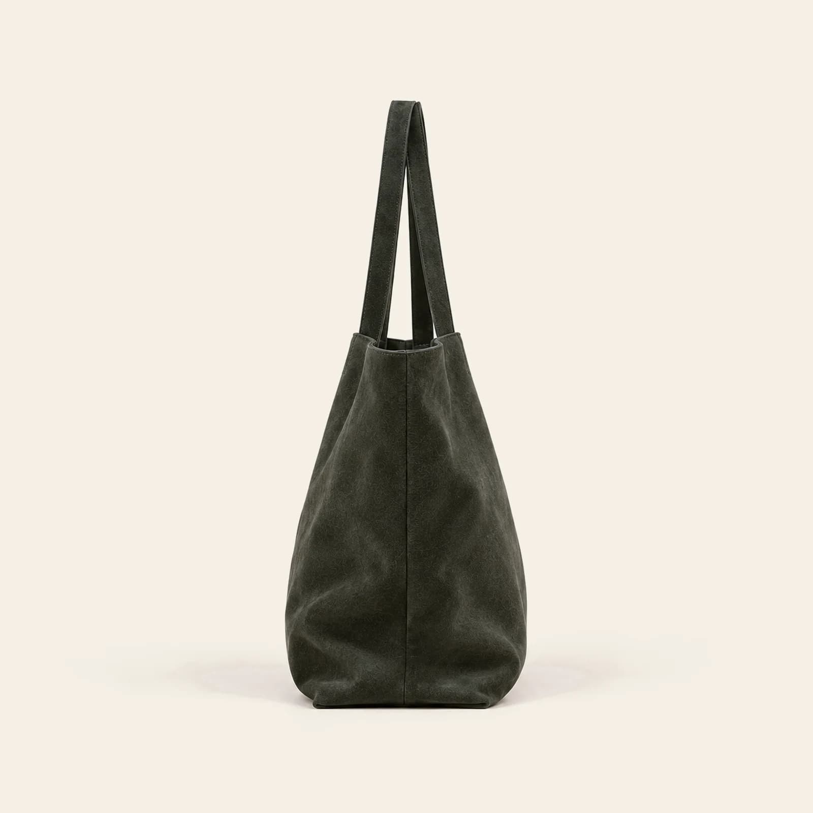 Sorrento Suede Tote — Dark Blue Gray, view 3