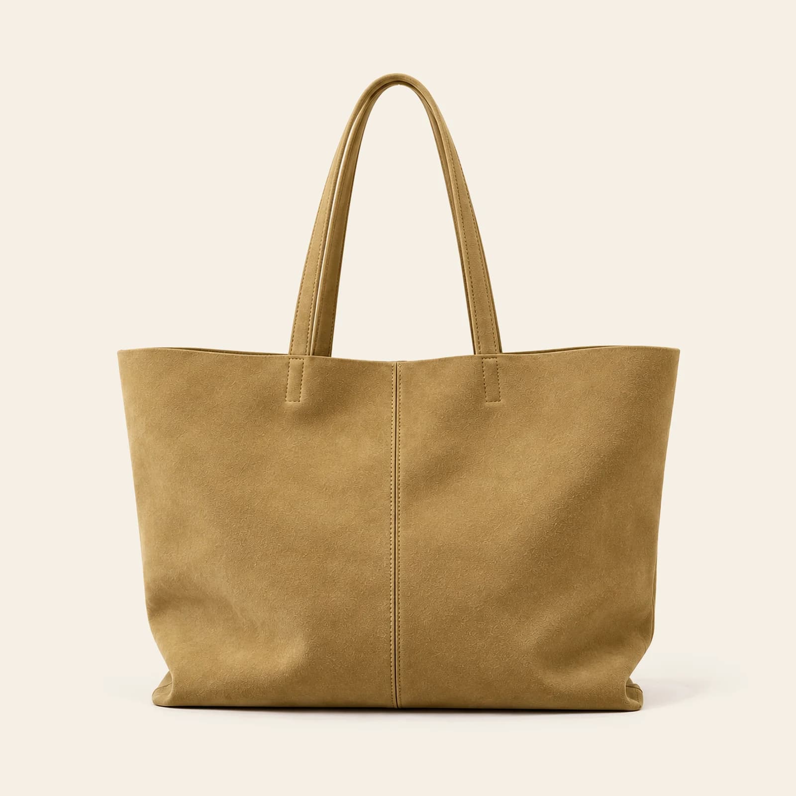 Sorrento Suede Tote — Khaki Green, view 2