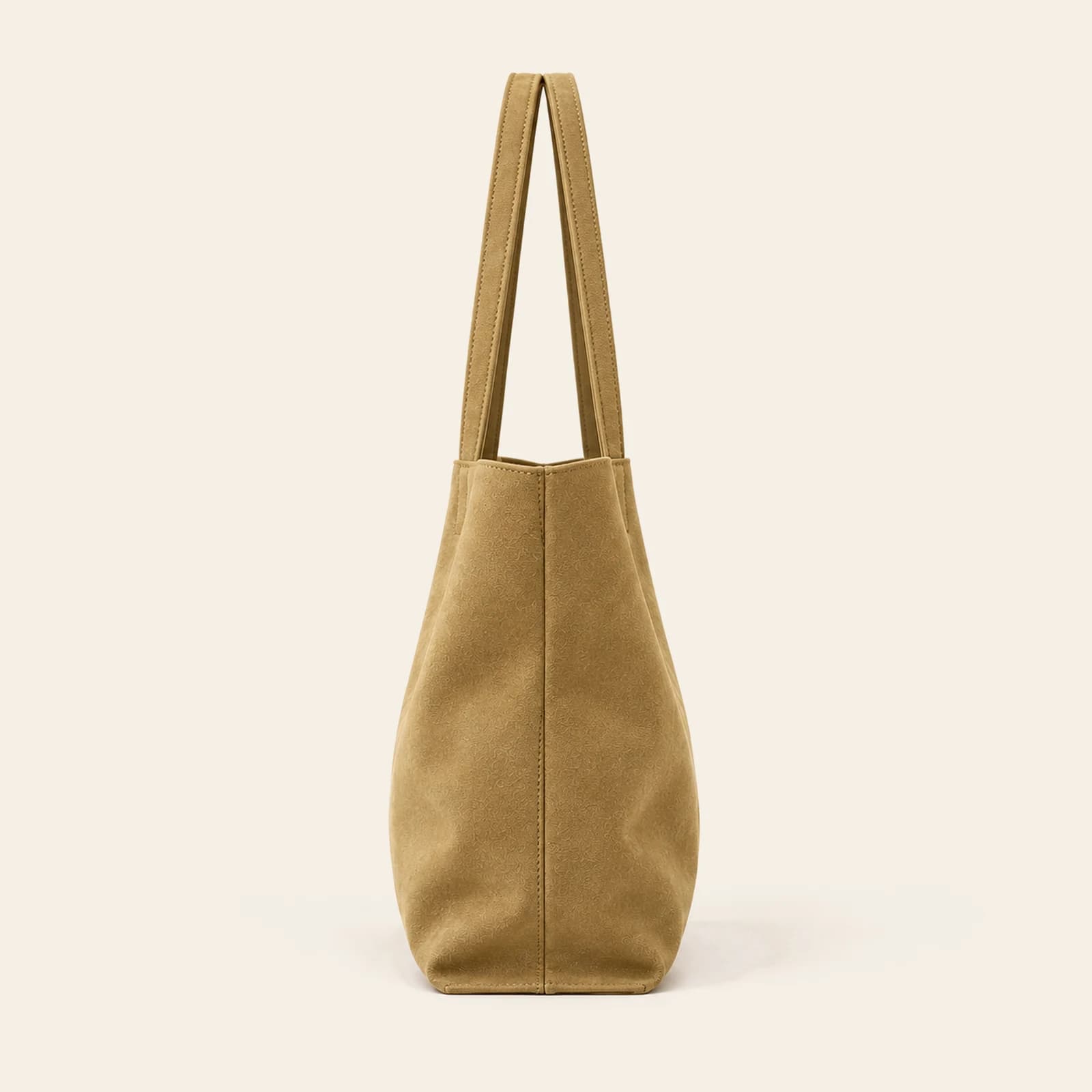 Sorrento Suede Tote — Khaki Green, view 3