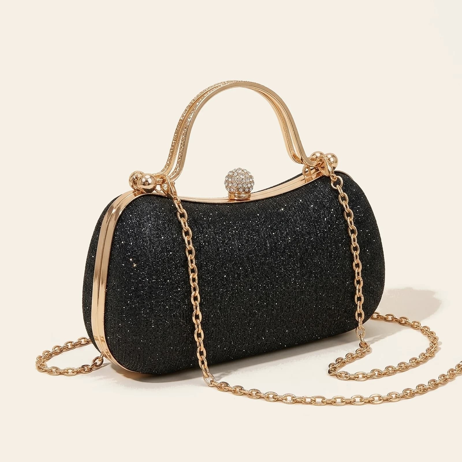 Stella Evening Bag — Black, view 1