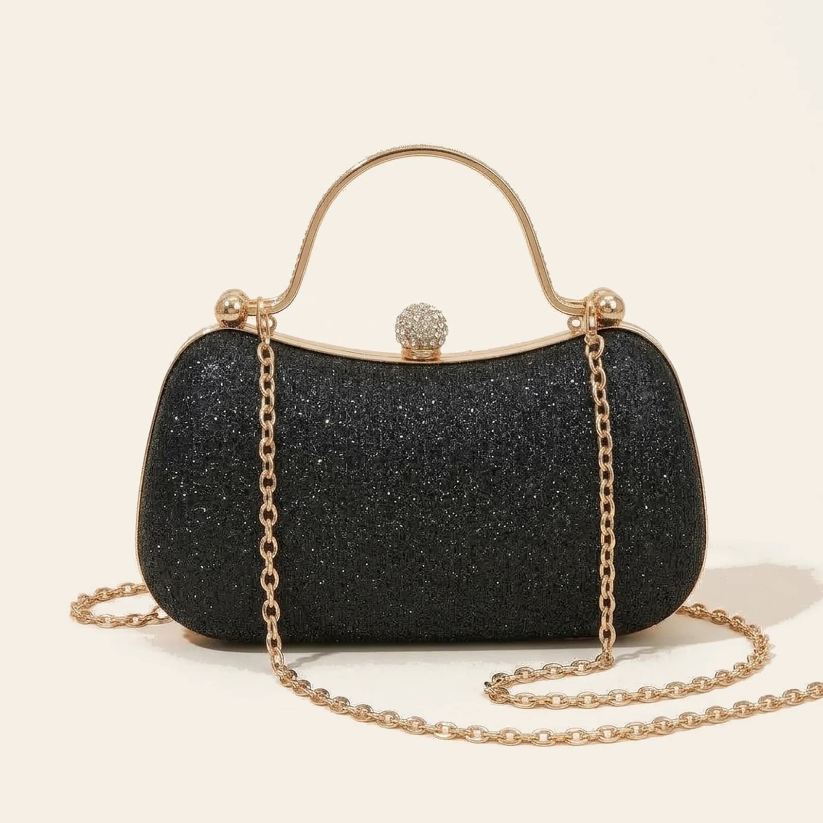 Stella Evening Bag — Black, view 2