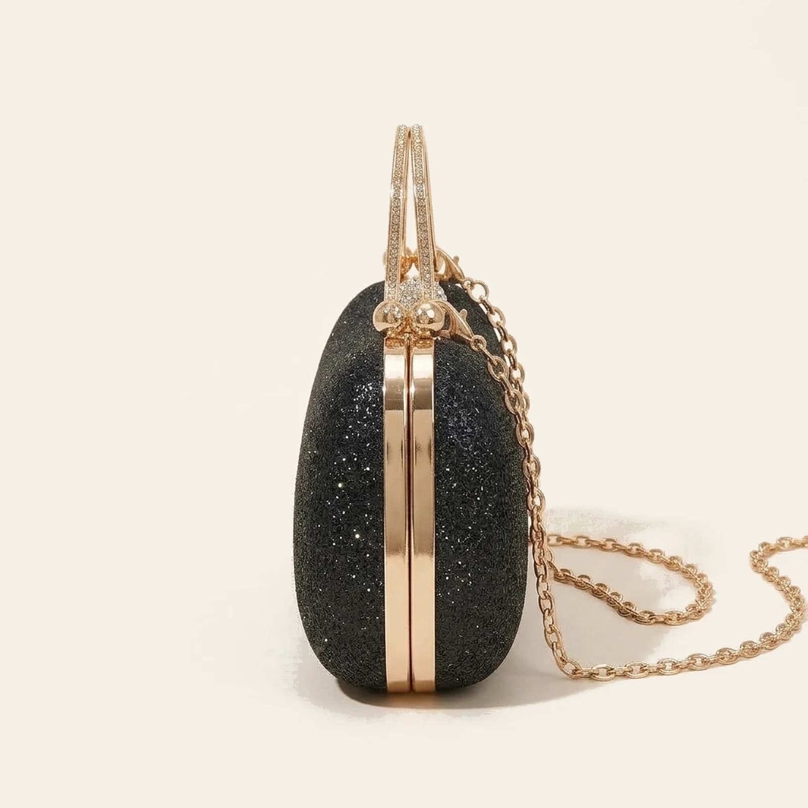 Stella Evening Bag — Black, view 3