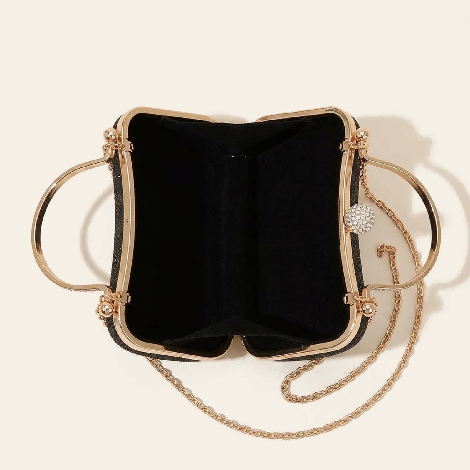 Stella Evening Bag — Black, view 4