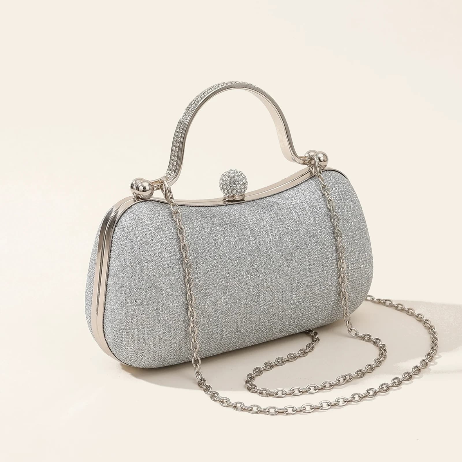 Stella Evening Bag — Silver, view 1