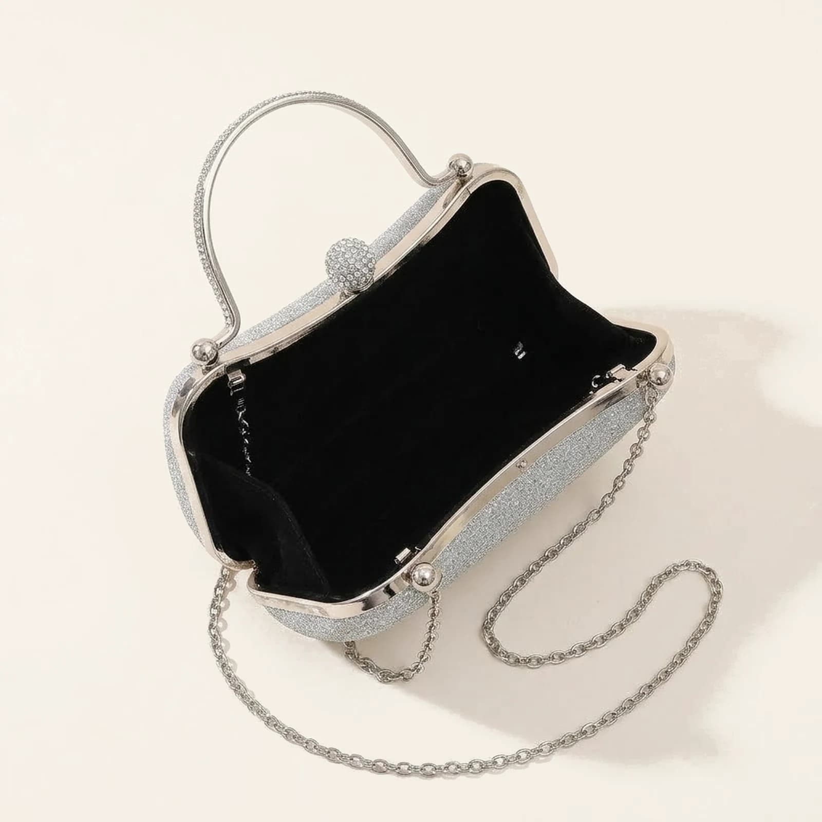 Stella Evening Bag — Silver, view 4