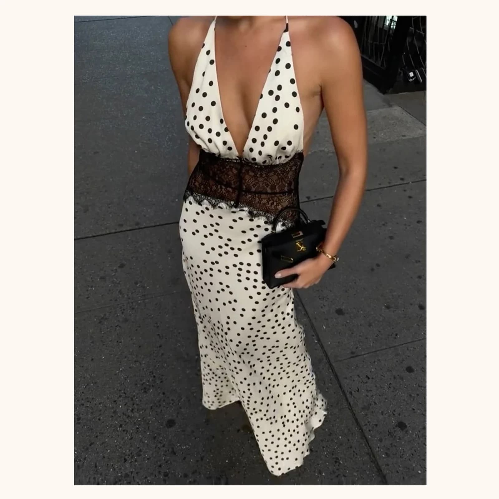 Amelie Lace Halter Maxi Dress, view 1