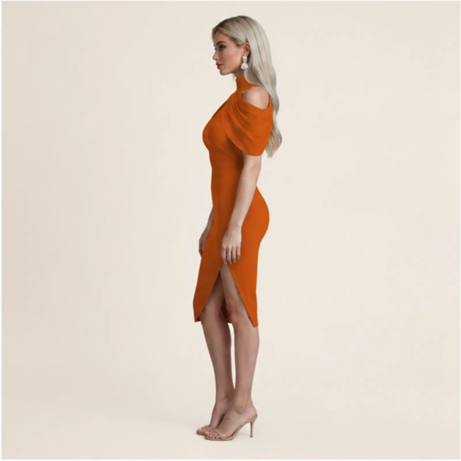 Aria Midi Dress, view 3