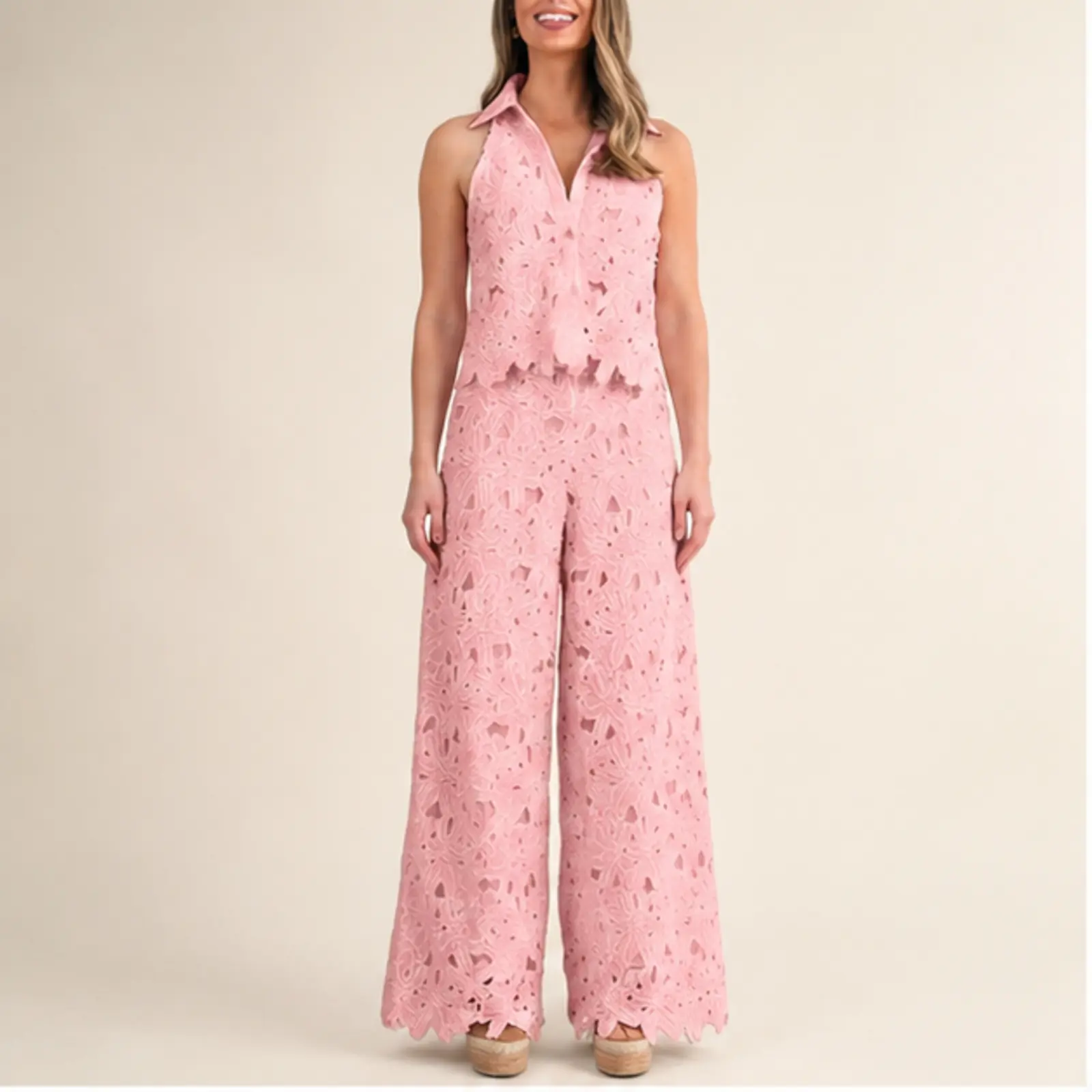 Aster Eyelet Two-Piece Set