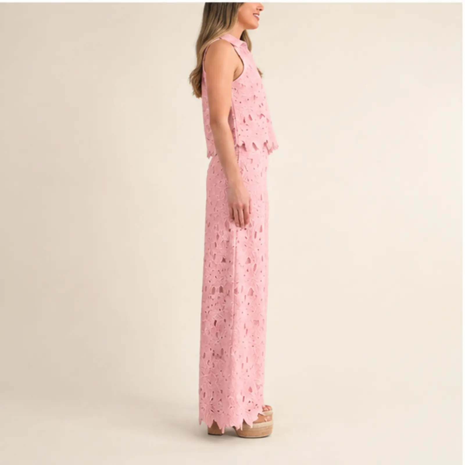 Aster Eyelet Two-Piece Set, view 3