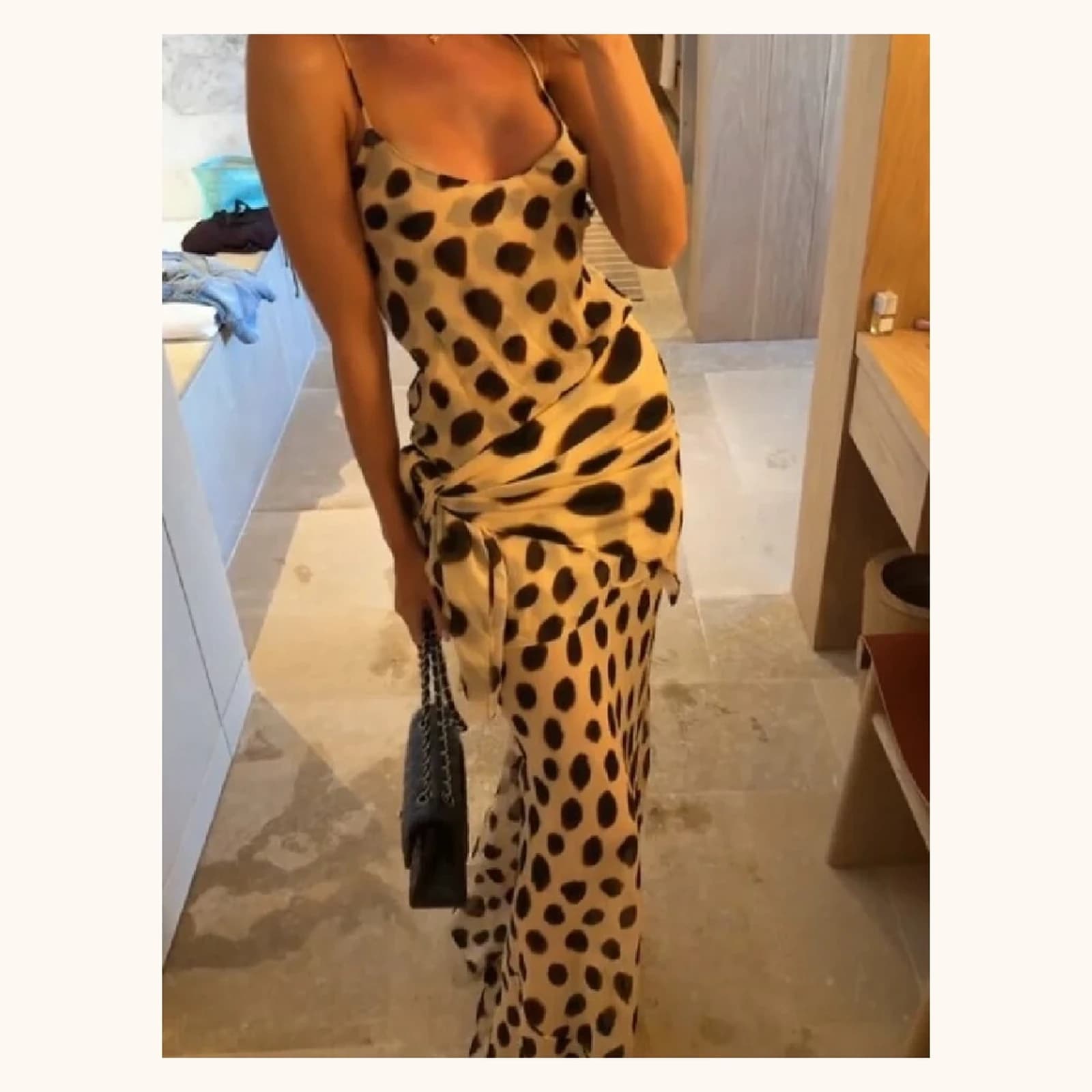 Aurelia Spotted Maxi Dress, view 3