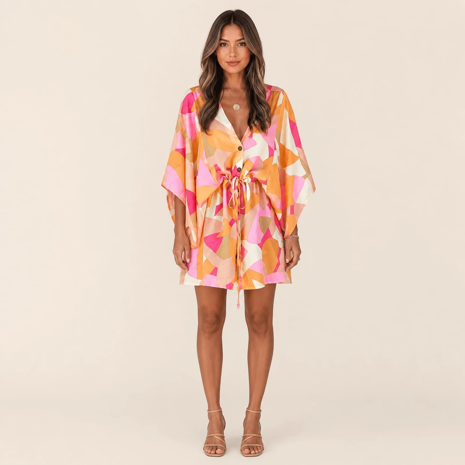 Bliss Blush Mosaic Mini Dress