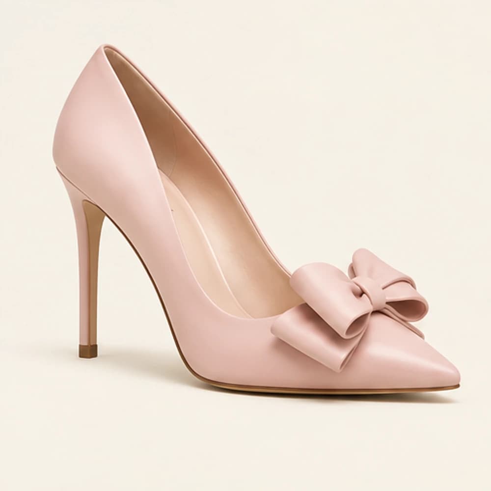 Blush Bow Pump — 10.5 cm, view 1