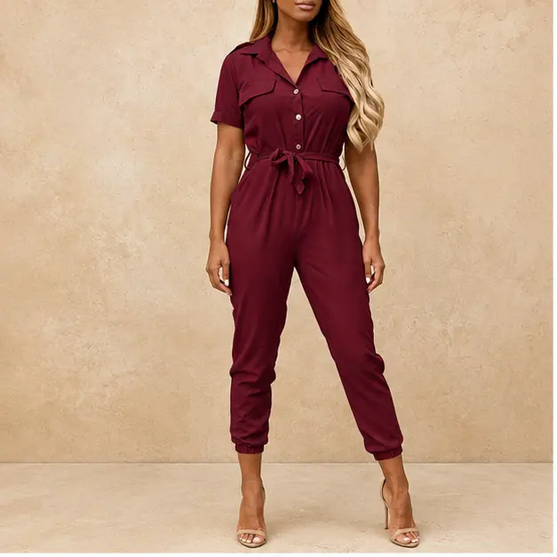 Bordeaux Utility Jumpsuit