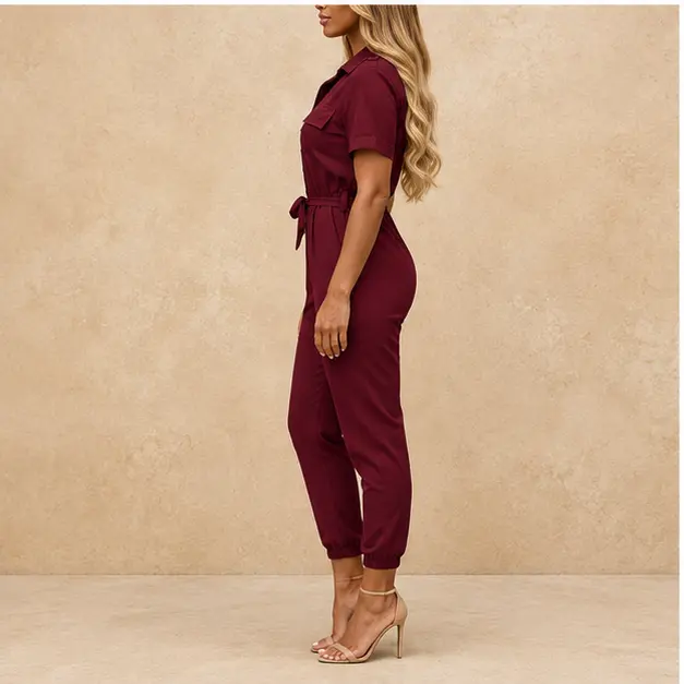 Bordeaux Utility Jumpsuit, view 3