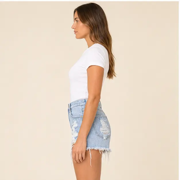 Briar Denim Shorts, view 3