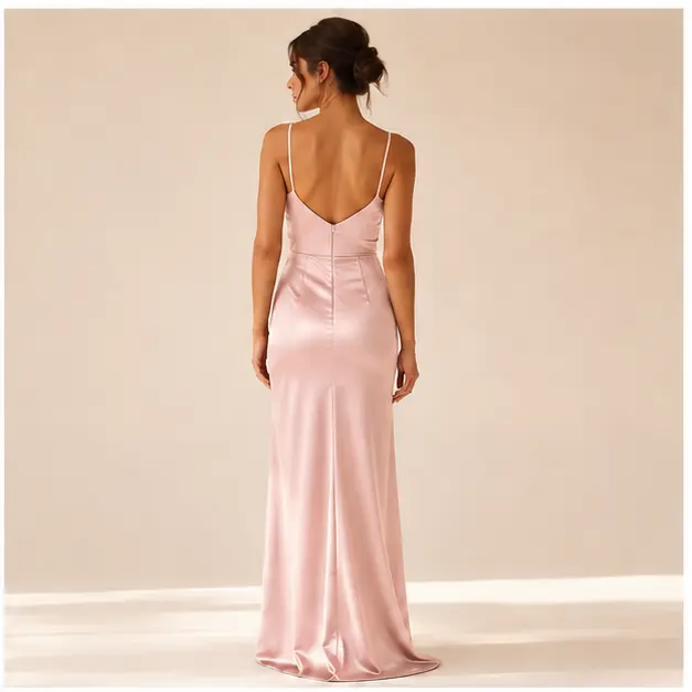 Brielle Satin Maxi Dress, view 2