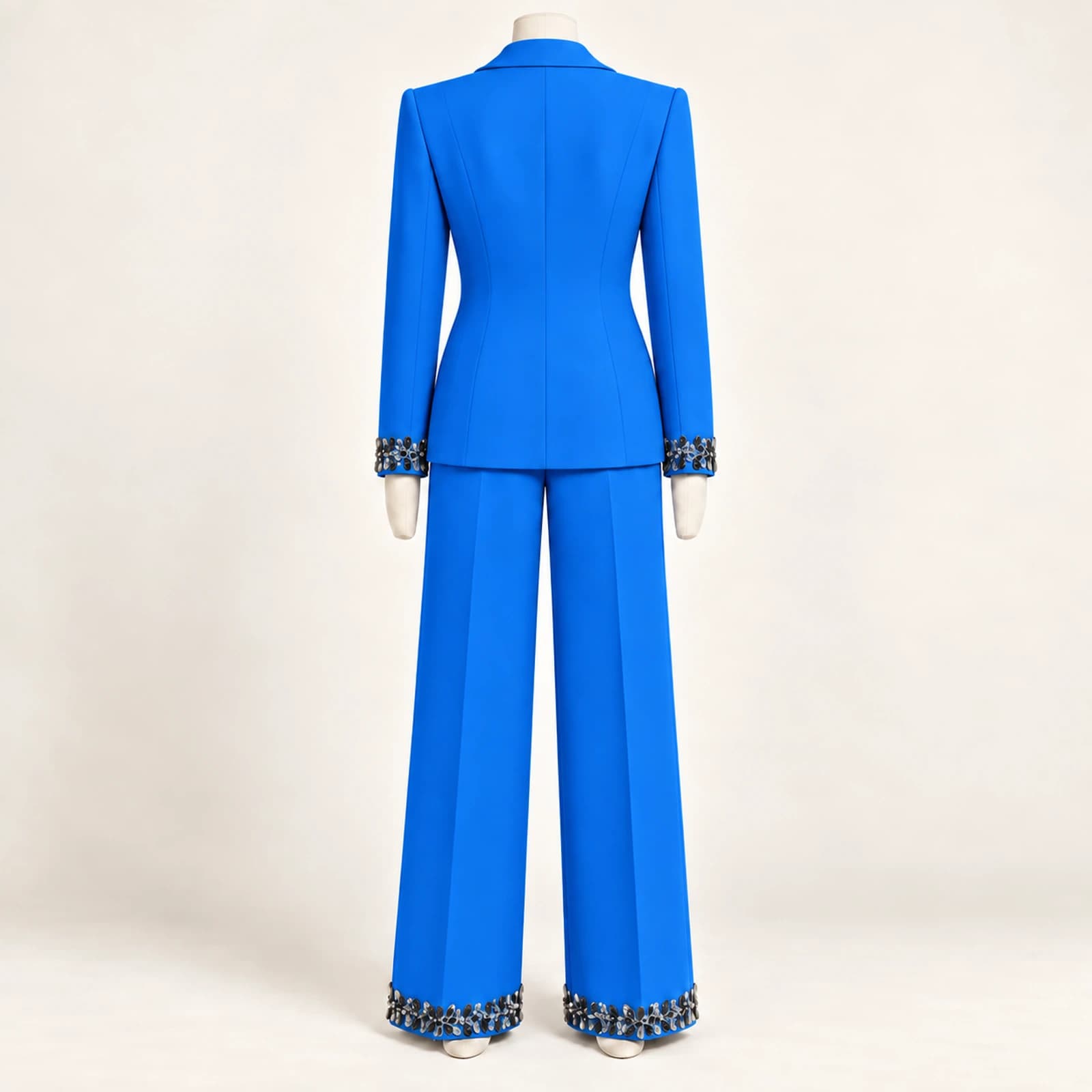 Calienne Rhinestone Suit — Blue, view 2