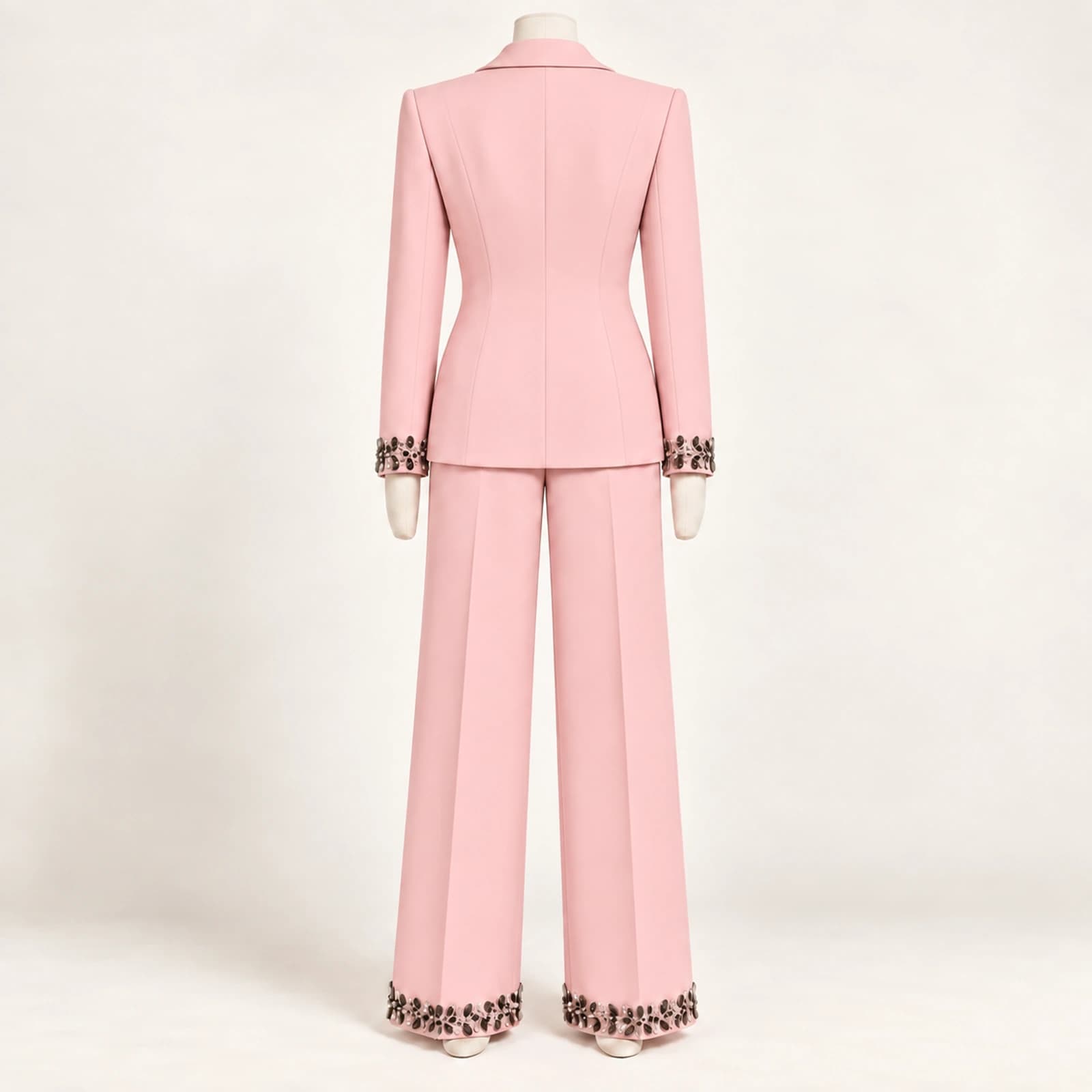 Calienne Rhinestone Suit — Blush, view 2