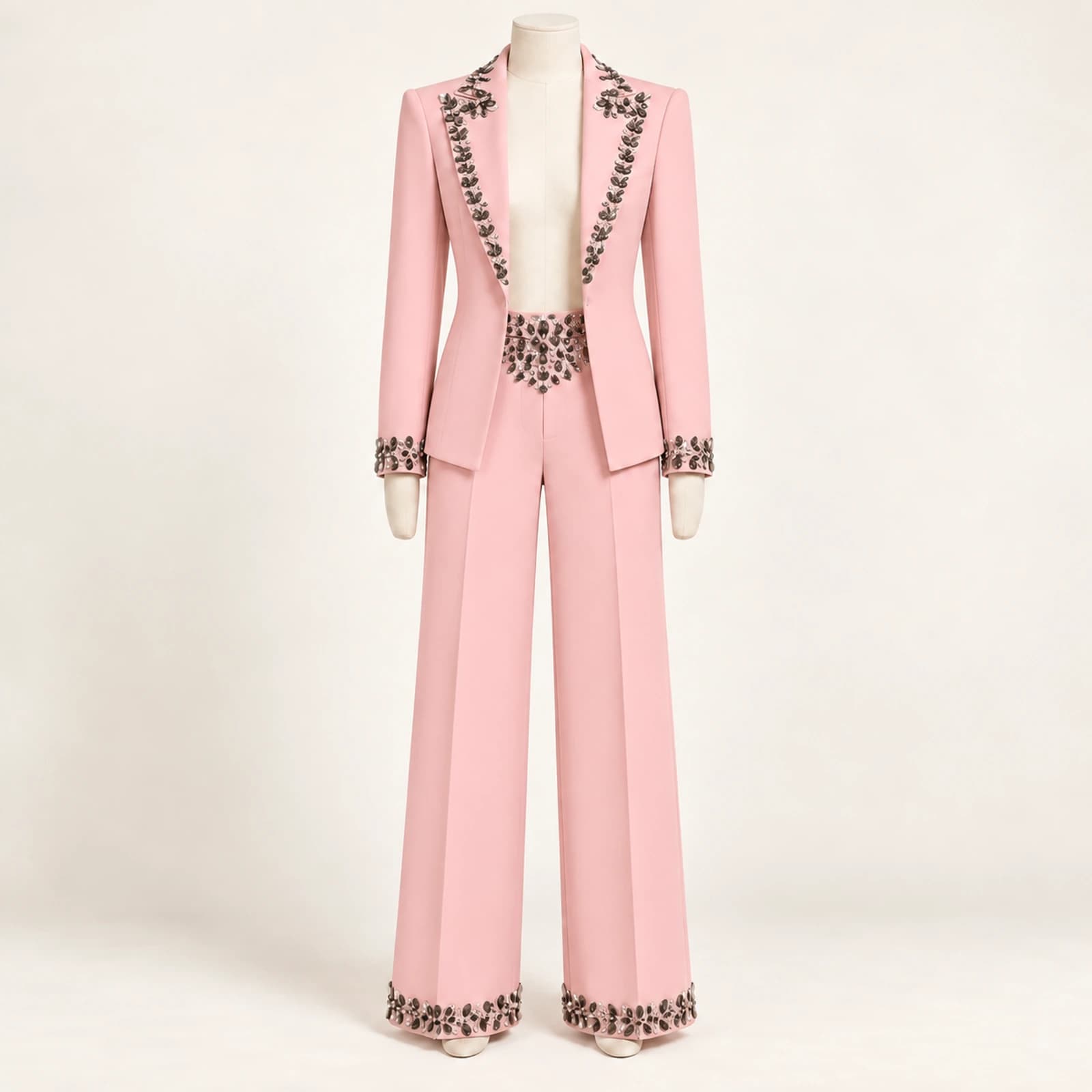 Calienne Rhinestone Suit — Blush, view 1