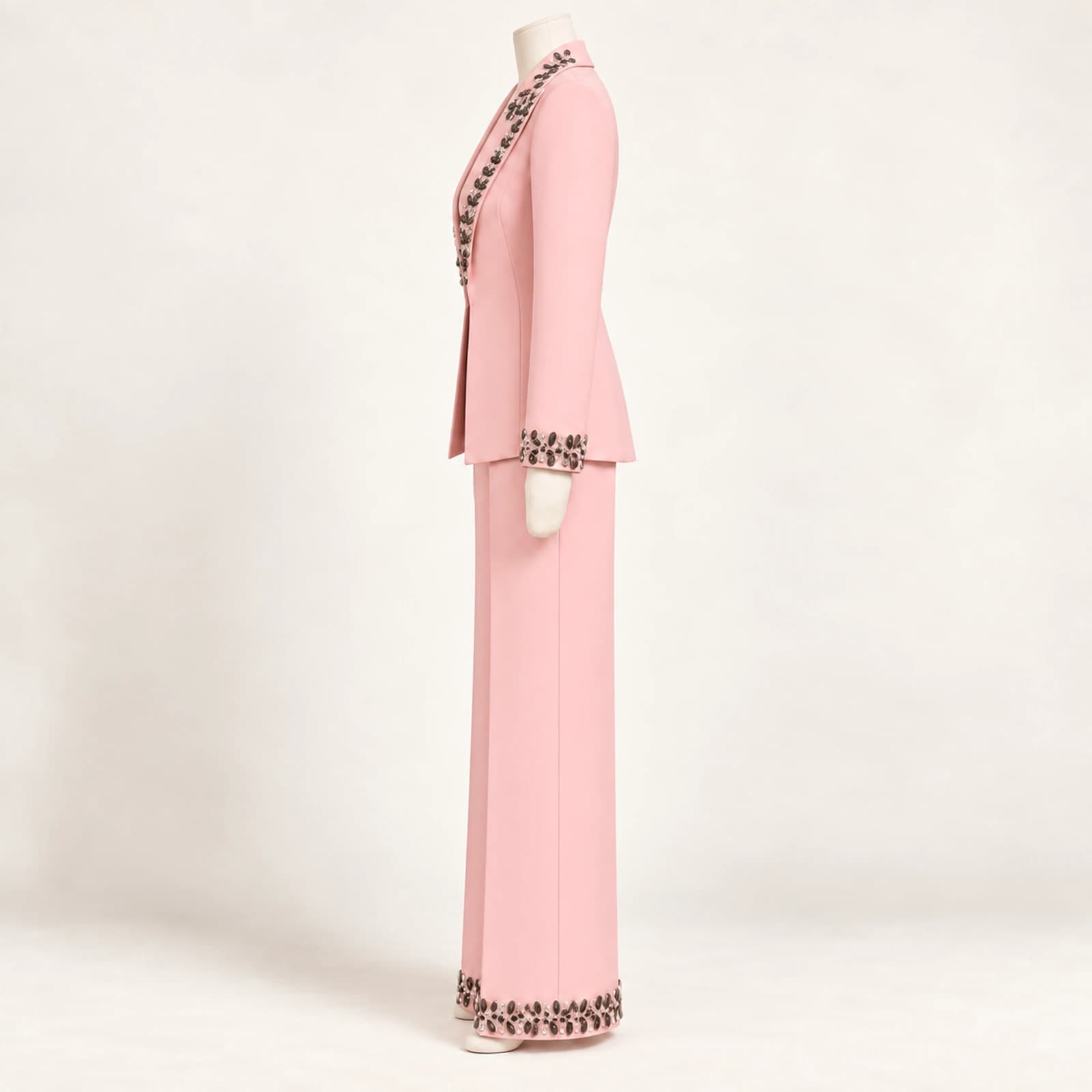 Calienne Rhinestone Suit — Blush, view 3