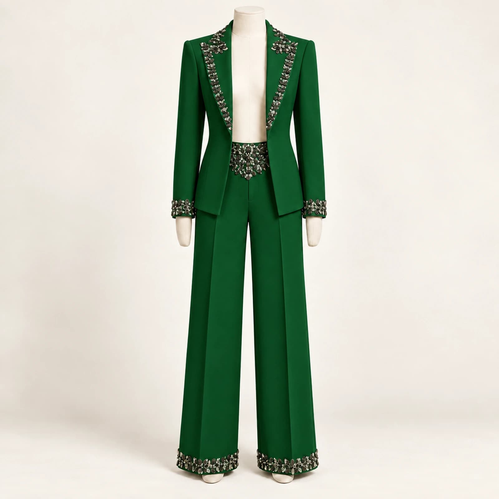 Calienne Rhinestone Suit — Forest, view 1