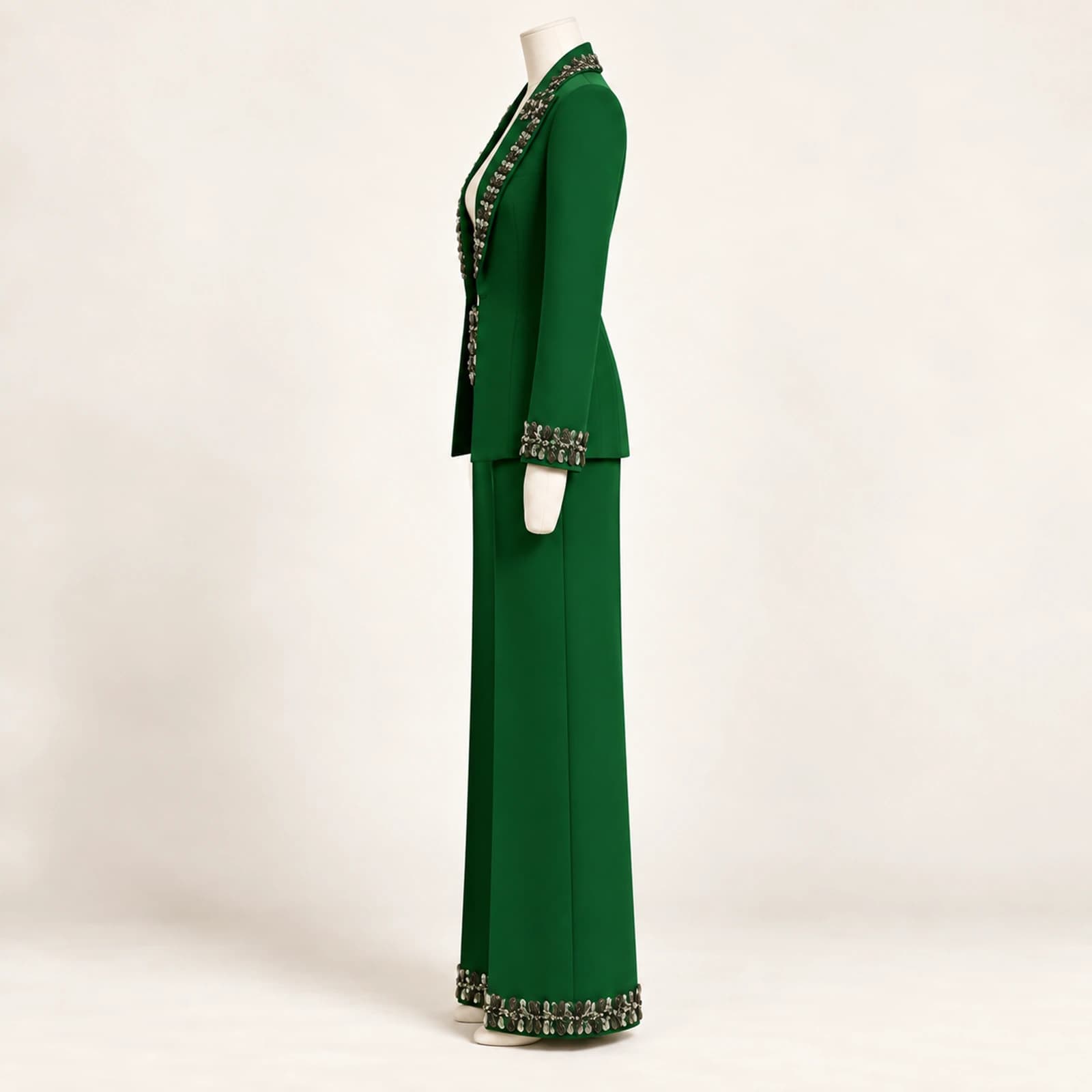 Calienne Rhinestone Suit — Forest, view 3