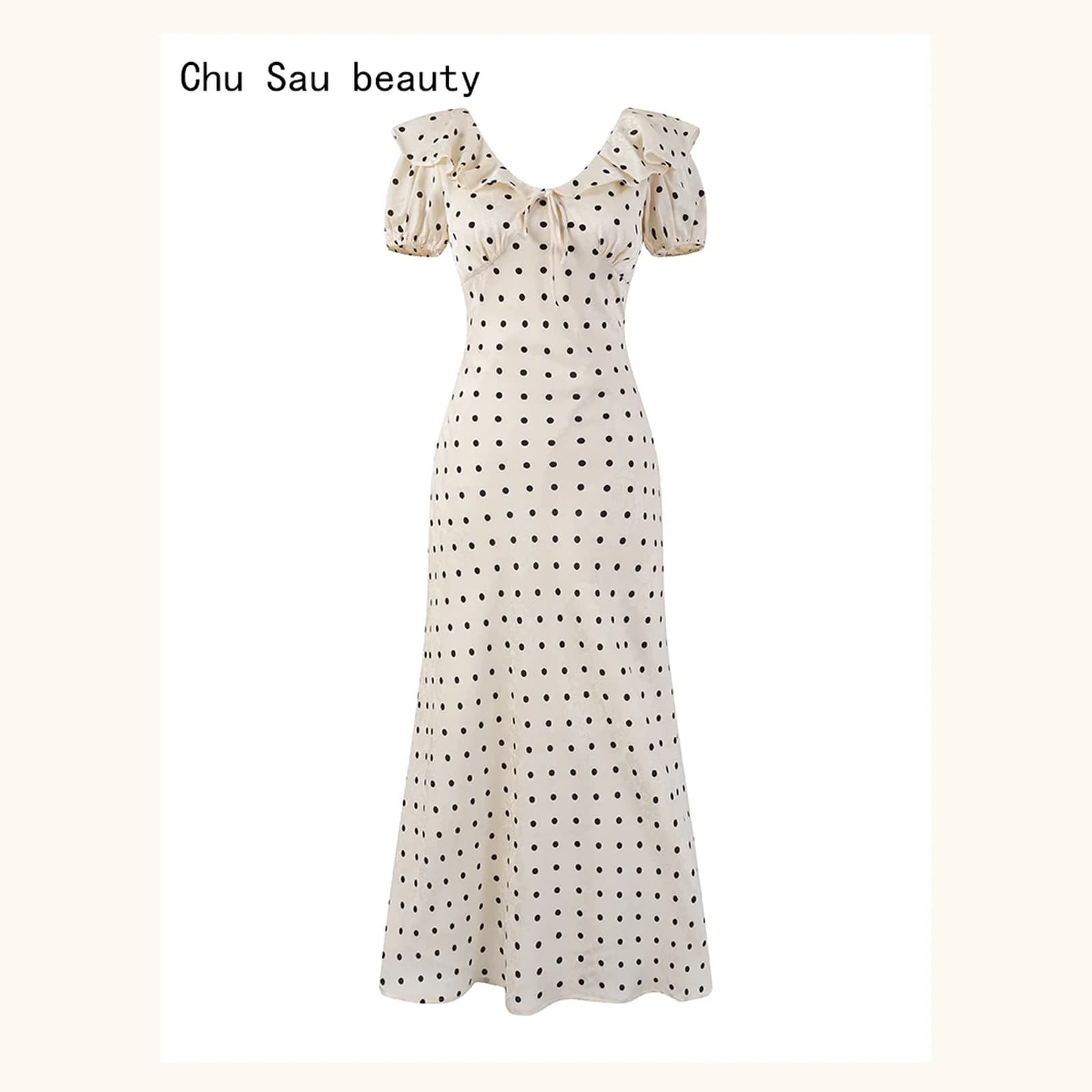 Celeste Polka Dot Midi Dress, view 2